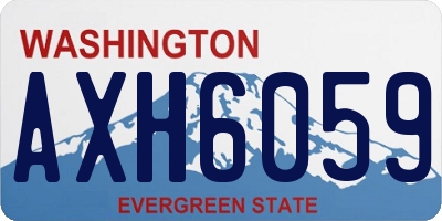 WA license plate AXH6059
