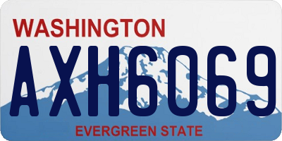 WA license plate AXH6069