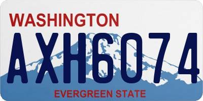 WA license plate AXH6074
