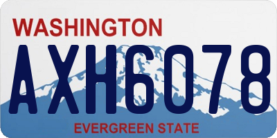 WA license plate AXH6078