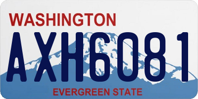 WA license plate AXH6081