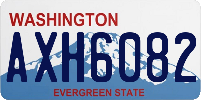 WA license plate AXH6082