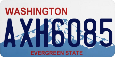WA license plate AXH6085