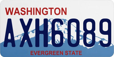 WA license plate AXH6089