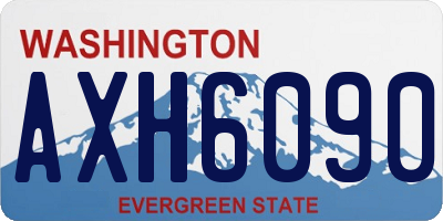 WA license plate AXH6090