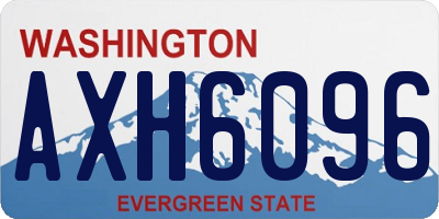 WA license plate AXH6096