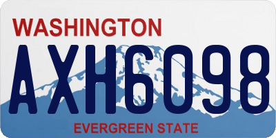 WA license plate AXH6098
