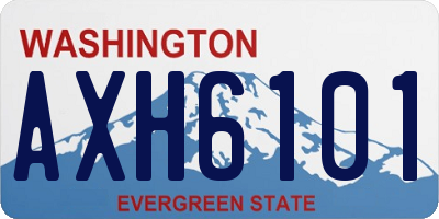 WA license plate AXH6101