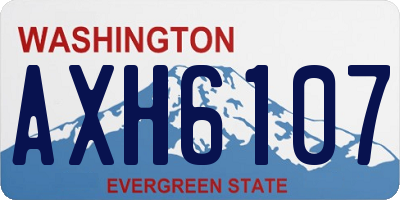 WA license plate AXH6107