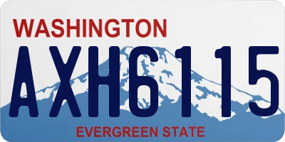 WA license plate AXH6115