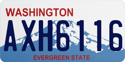 WA license plate AXH6116