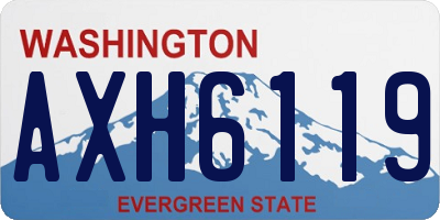 WA license plate AXH6119