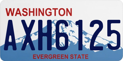 WA license plate AXH6125