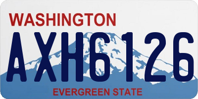 WA license plate AXH6126