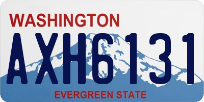 WA license plate AXH6131