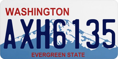 WA license plate AXH6135