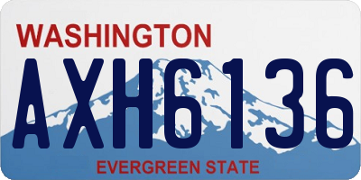WA license plate AXH6136