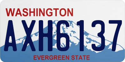 WA license plate AXH6137