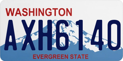 WA license plate AXH6140