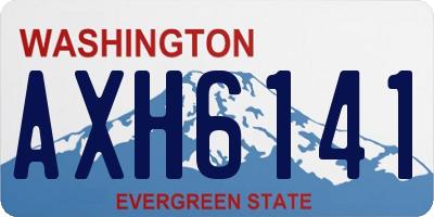 WA license plate AXH6141