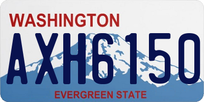 WA license plate AXH6150