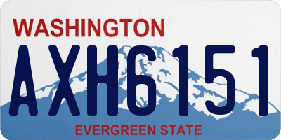 WA license plate AXH6151