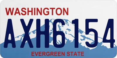 WA license plate AXH6154