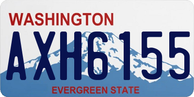 WA license plate AXH6155