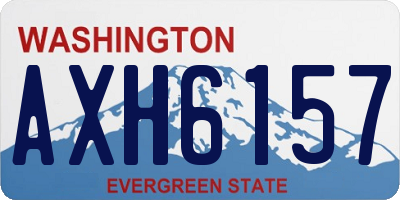 WA license plate AXH6157