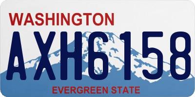 WA license plate AXH6158