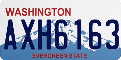 WA license plate AXH6163