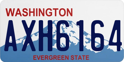 WA license plate AXH6164