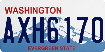 WA license plate AXH6170