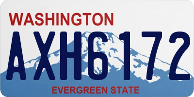 WA license plate AXH6172