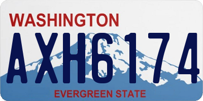 WA license plate AXH6174