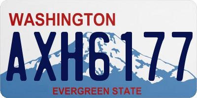WA license plate AXH6177