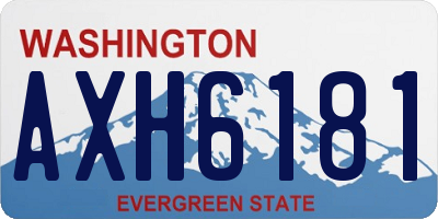 WA license plate AXH6181