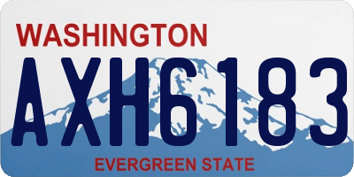 WA license plate AXH6183