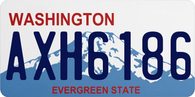 WA license plate AXH6186
