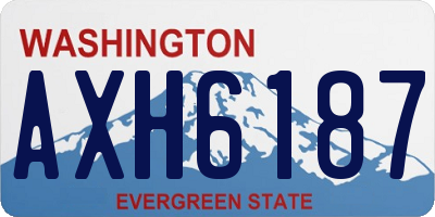 WA license plate AXH6187