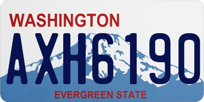 WA license plate AXH6190