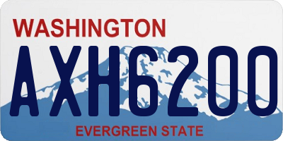 WA license plate AXH6200