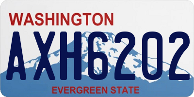 WA license plate AXH6202