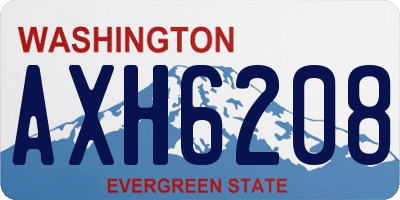 WA license plate AXH6208