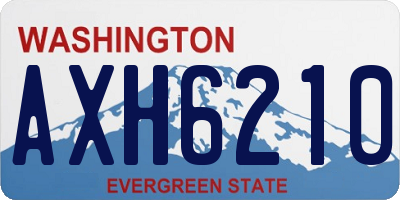 WA license plate AXH6210