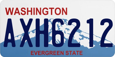 WA license plate AXH6212