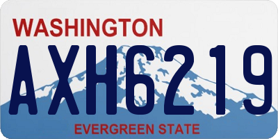 WA license plate AXH6219