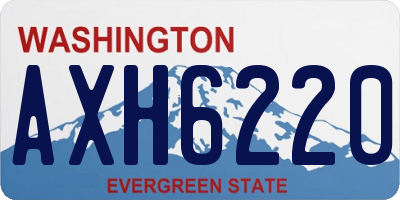 WA license plate AXH6220