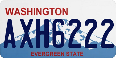 WA license plate AXH6222