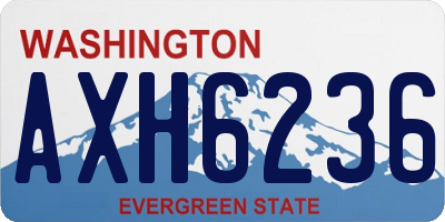 WA license plate AXH6236